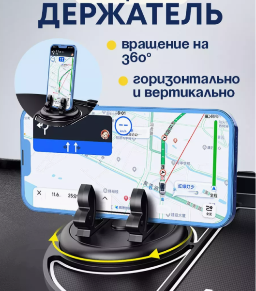 Противоскользящий коврик - держатель на панель в автомобиль 6в1, с автовизиткой и ароматизатором / Подставка для телефона